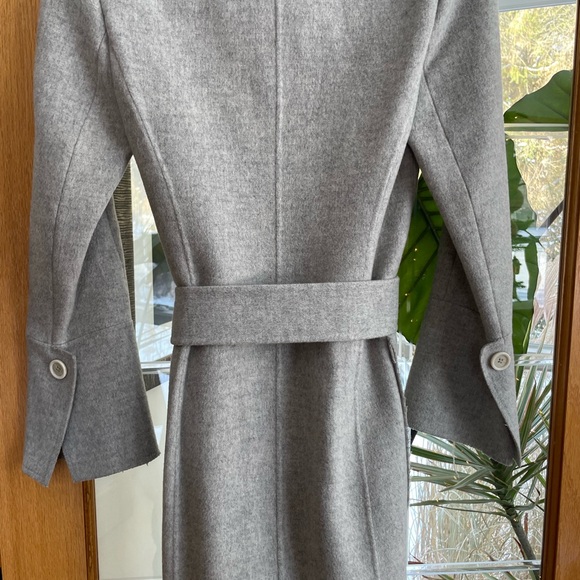 Helmut Lang Light Gray Wool Trench Coat - Picture 6 of 6